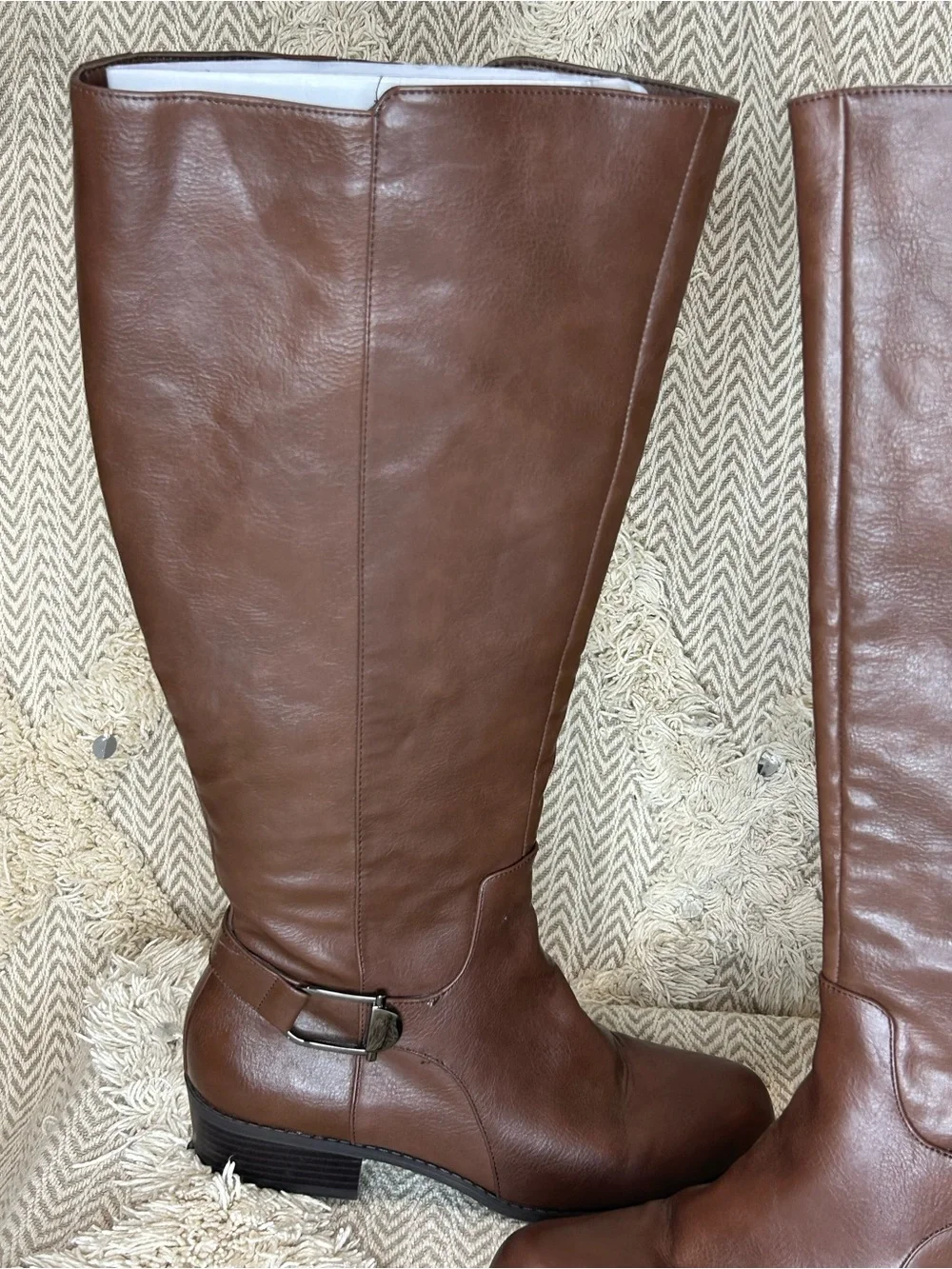 Alfani Women's Over-the-Knee Brown Buckle Riding Boots